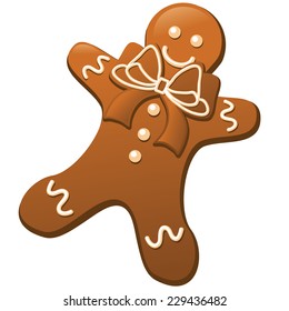 Gingerbread man Eps 10 vector