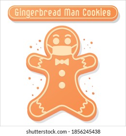 Gingerbread man in face mask
