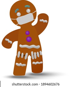 hombre de pan de jengibre, pastel divertido y agradable