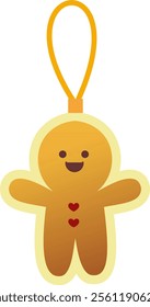 
The gingerbread man hanging vector 3