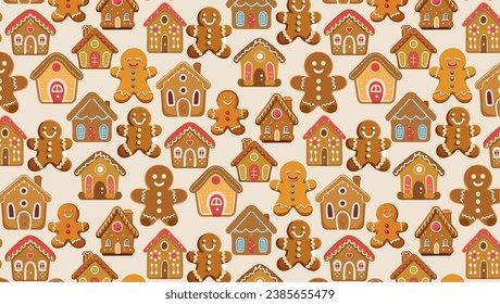 gingerbread man and house christmas wallpaper, 4k resolution