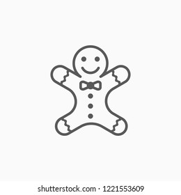 gingerbread man icon