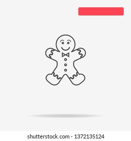 Gingerbread man icon. 