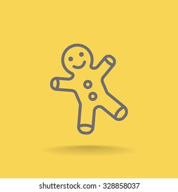 Gingerbread man icon