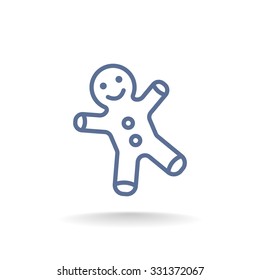 Gingerbread man icon