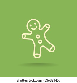 Gingerbread man icon