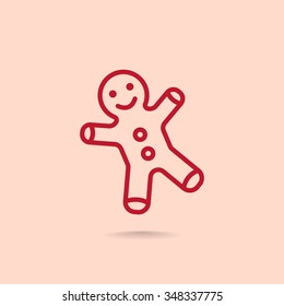 Gingerbread man icon