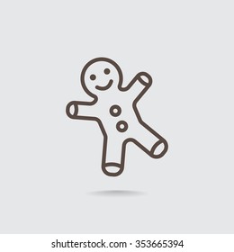 Gingerbread man icon
