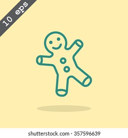 Gingerbread man icon