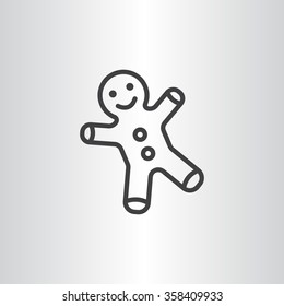 Gingerbread man icon