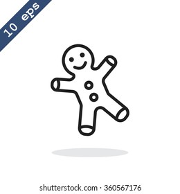 Gingerbread man icon