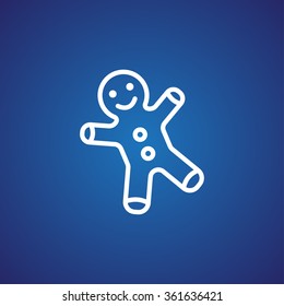 Gingerbread man icon