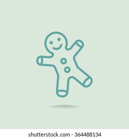 Gingerbread man icon