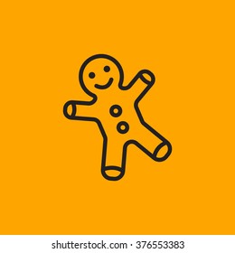Gingerbread man icon