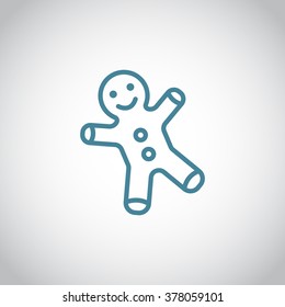 Gingerbread man icon