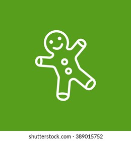 Gingerbread man icon