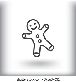 Gingerbread man icon