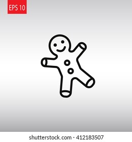 Gingerbread man icon
