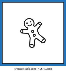 Gingerbread man icon