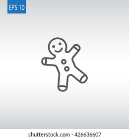 Gingerbread man icon