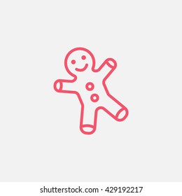 Gingerbread man icon