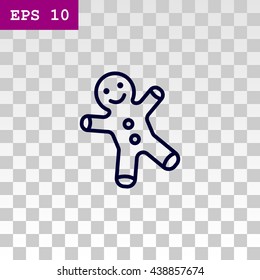 Gingerbread man icon