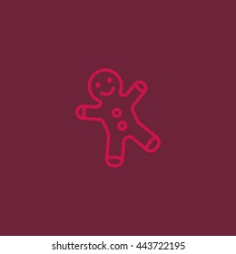 Gingerbread man icon
