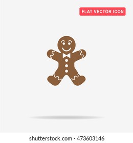 Gingerbread man icon. 