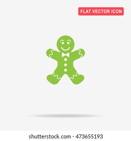 Gingerbread man icon. 