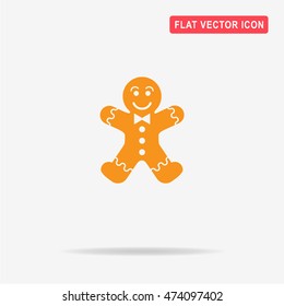 Gingerbread man icon. 
