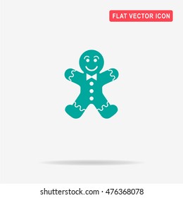 Gingerbread man icon. 