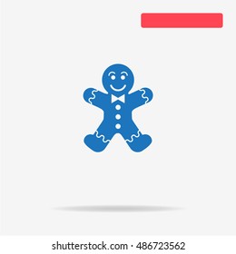 Gingerbread man icon. 