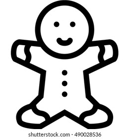 gingerbread man icon