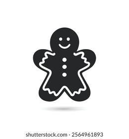 gingerbread man icon. gingerbread clipart