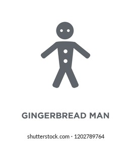 Gingerbread man icon. Gingerbread man design concept from Christmas collection. Simple element vector illustration on white background.