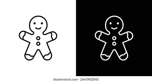 Gingerbread man icon Graphic vector set for ui design