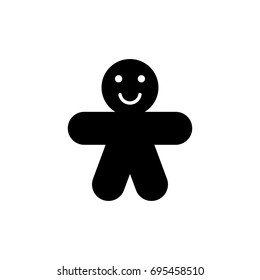 gingerbread man icon illustration isolated vector sign symbol
