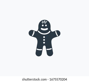 Gingerbread man icon isolated on clean background. Gingerbread man icon concept drawing icon in modern style. Vector illustration for your web mobile logo app UI design.