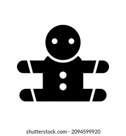 gingerbread man icon or logo isolated sign symbol vector illustration - high quality black style vector icons
