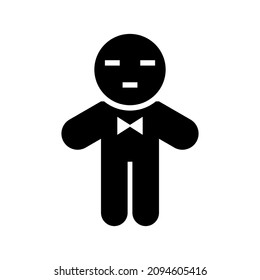 gingerbread man icon or logo isolated sign symbol vector illustration - high quality black style vector icons
