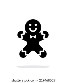 Gingerbread man icon on white background. Vector illustration.