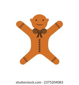Gingerbread man icon on white background