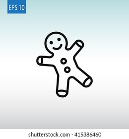 Gingerbread man icon Vector