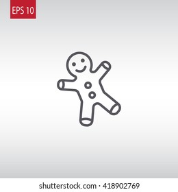 .Gingerbread man icon Vector.