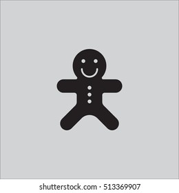 Gingerbread man icon vector