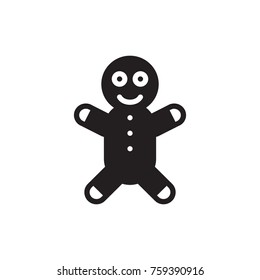 Gingerbread man icon. Vector.