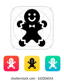 Gingerbread man icon. Vector illustration.