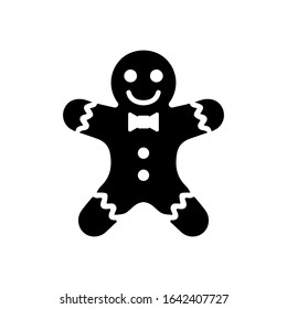 Gingerbread man icon vector illustration.