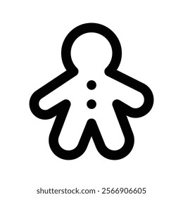 Gingerbread man icon. Vector illustration