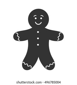 Gingerbread Man Icon. Vector Illustration